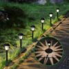 MAGGIFT 8 Pack Solar Pathway Lights Outdoor, IP65 Waterproof Solar Garden Lights Solar Powered Landscape Lighting for Yard Patio Walkway Driveway