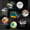 MARKWELL Plastic 3 in 1 Dish Soap Liquid Pump Dispenser Sponge Holder for Sink Countertop Kitchen Bathroom Multi-Color