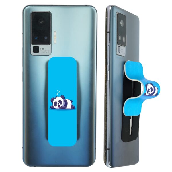 MO-GRIP Tabletop Finger Grip/Selfie Holder & Mobile Stand for iPhones & Android Smartphones Panda Print