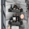 MONJAY Self-Adhesive Aluminium Bathroom Corner Shelf Rack Bathroom Corner Organizer MONJAY Self-Adhesive Aluminium Bathroom Corner Shelf Rack Bathroom Corner Organizer Stand Bathroom Organisers Storage Racks Bathroom Shelf/Shelves Corner (King)(2 Shelf)