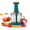 Manual Push Chopper, 1000ML, 5 Stainless Steel Blades, Multicolor, Kitchen Manual Push Chopper, 1000ML, 5 Stainless Steel Blades, Multicolor, Kitchen Essentials