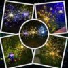 Marrone 2 Pack Outdoor Solar Garden Light, 8 Light Mode Firefly Starburst Firework Light for Pathway Patio Lawn Backyard Flowerbed Party Christmas Decorations with 120 LED