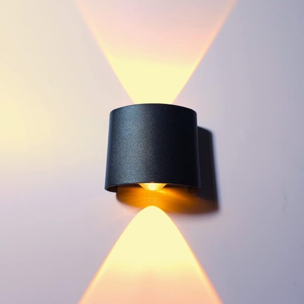 Metal 2 Watts 2 Ray Oval Warm White Color Up Metal 2 Watts 2 Ray Oval Warm White Color Up Down Led Outdoor Indoor Ip65 Exterior Wall Step Light Fixture Waterproof Lamp