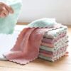 Microfiber Cleaning Cloth Super Absorbent Reusable Microfiber Kitchen Towel, Multipurpose Microfiber Cleaning Cloth Super Absorbent Reusable Microfiber Kitchen Towel, Multipurpose Cleaning Towels for Kitchen, Car, Window, Stainless Steel, Silverware, 5 Pack 25 x 25cm (Double-Sided)