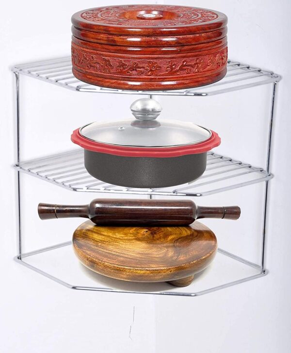 Multipurpose-Storage-Corner-Shelf-For-PlatesBowls-Cups-Dish-Corner-Rack-Stand-Shelves-Holder-Stainless-Steel.jpg Multipurpose Storage Corner Shelf For Plates,Bowls & Cups Dish Corner Rack Stand Shelves Holder ( Stainless Steel)