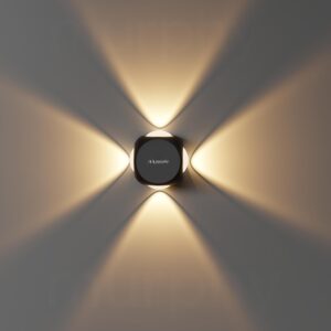 Murphy LED Outdoor Up/Down Wall Light - 6W, Warm White, Murphy LED Outdoor Up/Down Wall Light - 6W, Warm White, (4 Multi-Directional Beams), IP65 Waterproof Aluminum Body, Pack of 1 (2-Year Warranty)