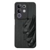 NIUKIN Silicone Mobile Case for Vivo T4x 5G / iQOO Z10x 5G | 3D Engraved Design | Shockproof Scratch Proof Cover | Black