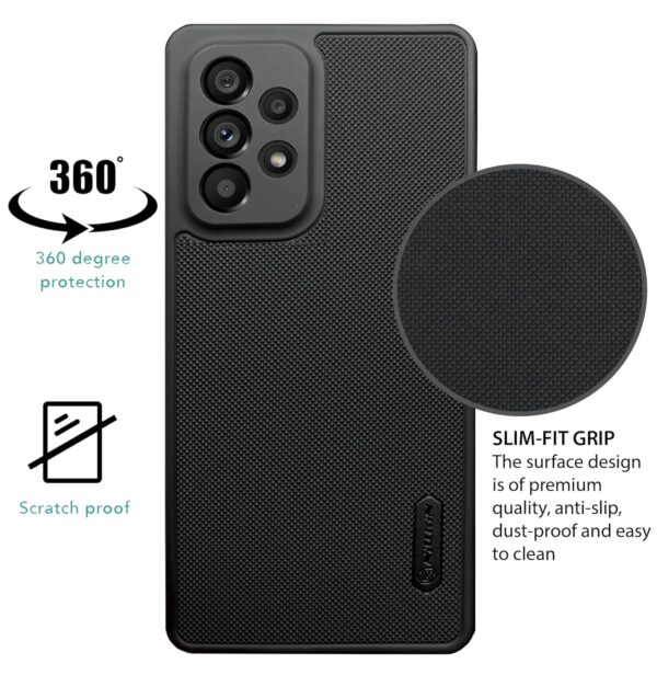 NIUKIN Super Frosted Shield Pro Soft Mobile Back Case for Samsung Galaxy A53 5G | Shockproof Scratchproof Cover | Black