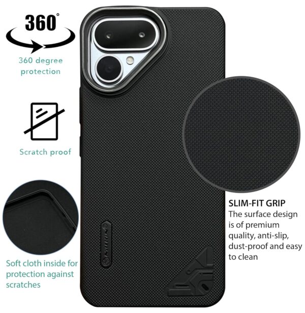 NIUKIN Super Frosted Shield Pro Soft Mobile Back Case for Tecno Pova Curve 2 5G | Shockproof Scratchproof Cover | Black