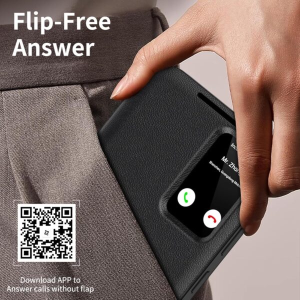 New Ultra Hybrid Smart View Wallet Case for Samsung Galaxy S26 Ultra (2026) | Flip Leather Cover with NFC Display Activation via App | Magnetic | Card Holder | Stand Feature (Purple)