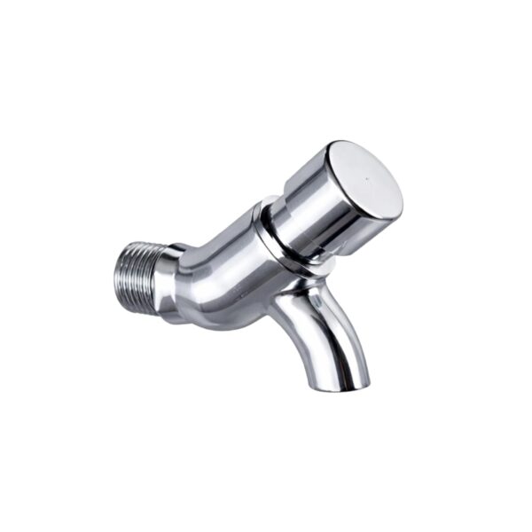 New Ware Water Tap Push Cock for Bathroom Accessories, Kitchen, New Ware Water Tap Push Cock for Bathroom Accessories, Kitchen, Wash Basin, Kitchen Sink PMT/Brass Bib Tap for Wash Basin (Chrome Finished/Silver)