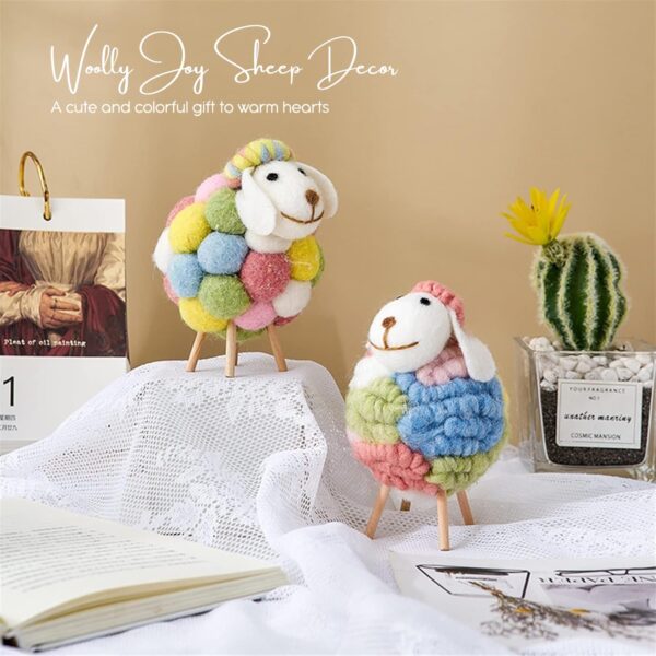 Nostrae-by-Ekhasa-Felt-Sheep-Figurine-Set-of-2-Handcrafted-Wool-Lamb-Showpiece-with-Wooden-Legs-Cute-Miniature-Animal-Figurines-for-Table-Shelf-Home-Decor-Decorative-Collectible-Gift-Item.jpg Nostrae by Ekhasa Felt Sheep Figurine Set of 2 | Handcrafted Wool Lamb Showpiece with Wooden Legs | Cute Miniature Animal Figurines for Table, Shelf & Home Decor | Decorative Collectible & Gift Item