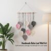 Nostrae by Ekhasa Macrame Wall Hanging Leaves | Boho Wall Hanging Big Size | Handmade Macrame Wall Decor for Bedroom, Living Room, Balcony & Nursery | Boho Theme Home Decor Tapestry
