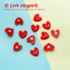 Nostrae by Ekhasa Red Heart Cute Fridge Magnets Set of 10 | Fridge Magnet Refrigerator Stylish | Kitchen Fridge Decoration Items | Mini Gifts