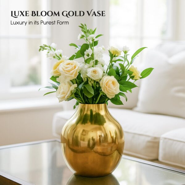Nostrae-by-Ekhasa-Unbreakable-Metallic-Flower-Vase-for-Home-Decor-Aesthetic-Flower-Vase-with-Rubber-Pad-Base-for-Living-Room-Decorative-Metal-Vase-Gift-for-Wedding-Housewarming.jpg Nostrae by Ekhasa Unbreakable Metallic Flower Vase for Home Decor | Aesthetic Flower Vase with Rubber Pad Base for Living Room | Decorative Metal Vase Gift for Wedding, Housewarming
