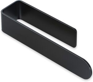 OrganizeMee (Self Adhesive) Napkin & Towel Holder for Hand Basin Towels, Washbasin Bathroom Hanger, Kitchen Sink Napkin Holder Accessories Rack Without Drilling Cloth Hangers (Black)