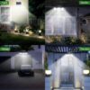 Outdoor Solar Light, Solar Light with Motion Sensor Ip65 Waterproof 138 Led Outdoor Solar Floodlight 3 Heads for Garden (2)