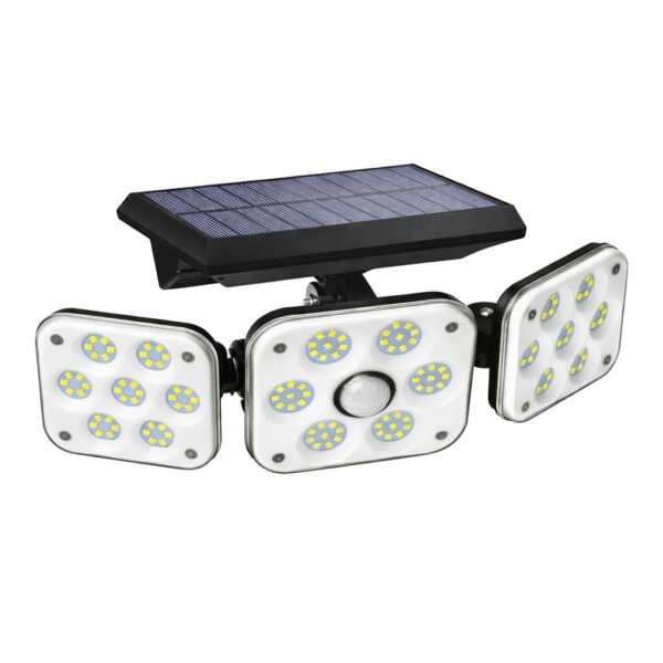 Outdoor Solar Light, Solar Light with Motion Sensor Ip65 Waterproof 138 Led Outdoor Solar Floodlight 3 Heads for Garden (1)