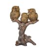 Owl Family Sitting on Tree Decorative Bird Showpieces Statue for Home Decor Living Room Bedroom Wall Shelf Table Top Decorative Item (Multicolour)
