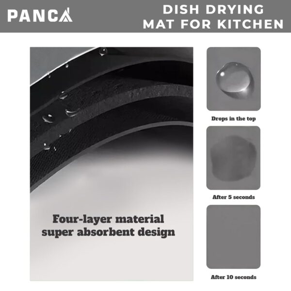 PANCA-Dish-Drying-Kitchen-Mat-Large-Water-Absorbent-Utensil-Drying-Rack-Mat-Anti-Slip-Kitchen-Accessories-for-Home-Organiser-Mat-for-Sink-Dining-Table-Vessel-Draining-40x-60-cm.jpg PANCA Dish Drying Kitchen Mat | Large Water Absorbent Utensil Drying Rack Mat | Anti-Slip Kitchen Accessories for Home | Organiser Mat for Sink, Dining Table & Vessel Draining (40x 60 cm)