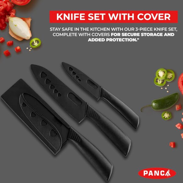 PANCA-Knife-Set-of-3-with-Cover-Stainless-Steel-Knives-for-Kitchen-Sharp-Edge-Cutting-Chef-Knifes-for-Chopping-Vegetables-Fruits-Multipurpose-Knife-Kitchen-ToolsSet-of-3-Black.jpg PANCA Knife Set of 3 with Cover, Stainless Steel Knives for Kitchen| Sharp Edge Cutting Chef Knifes for Chopping Vegetables, Fruits, Multipurpose Knife, Kitchen Tools(Set of 3, Black)
