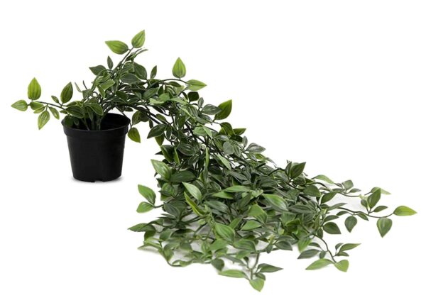 PAPERI Artificial Hanging Plant for Home Decor – Balcony Decoration PAPERI Artificial Hanging Plant for Home Decor – Balcony Decoration Items, Outdoor Garden Decorative Fake Plant, Plastic Vine Leaves with Pot, Long Green Leaf Vines for Living Room, Wall, Window