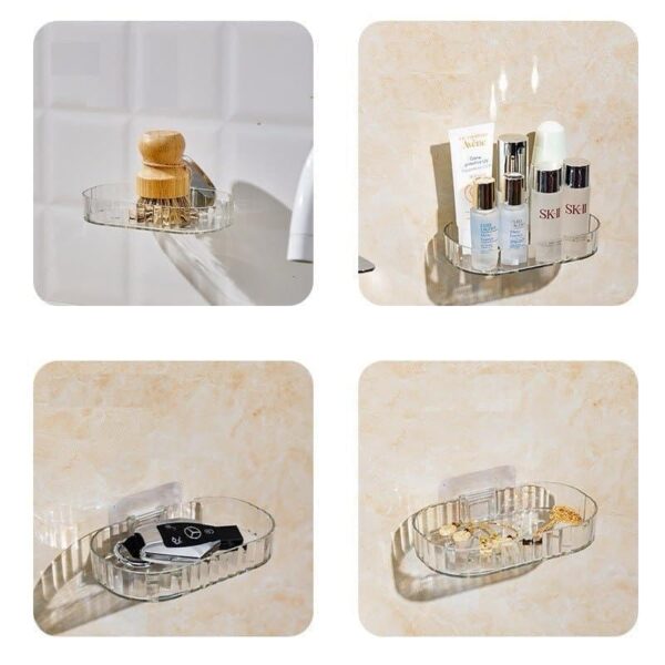 PETRICKENTERPRISE Self Adhesive Soap Holder Stand Self Draining Soap Dish Holder Soap Box for Shower for Bathroom, Kitchen, Bathtub, Wash basins Bathroom Accessories Keep Soap Bars Dry Pack of (2)