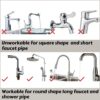 POPFIZZ Stainless Steel Adjusting Multifunctional Over Kitchen Sink Caddy Clamp Faucet Sponge Scrubber Holder Storage Hanging Shelf Draining Bathroom Tap Shampoo Soap Organizer Rack