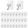 PVC Wall Hooks for Bathroom Accessories Without Drill, Pack of 30, Transparent