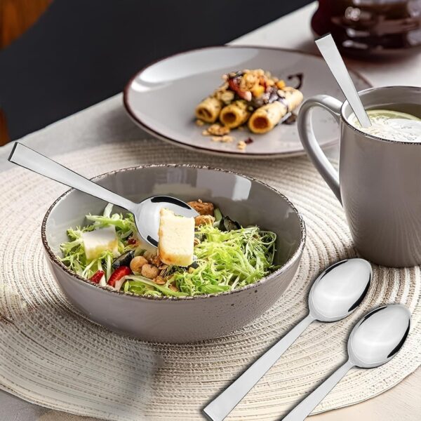 Parage-Stainless-Steel-Spoons-Set-of-12-Dinner-Spoon-Length-16cm-Food-Grade-Silverware-for-Home-Kitchen-Mirror-Polished-12-Silver-Spoons.jpg Parage Stainless Steel Spoons Set of 12, Dinner Spoon Length 16cm, Food Grade Silverware for Home & Kitchen- Mirror Polished, 12 Silver Spoons