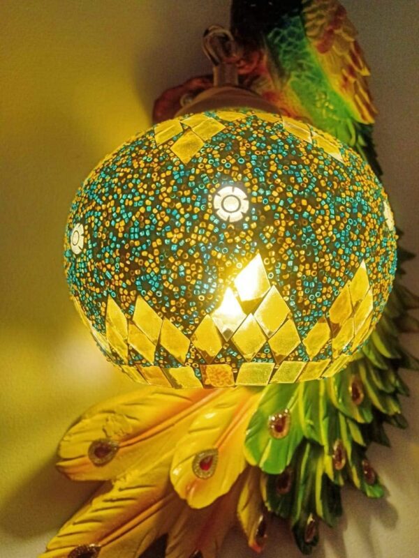 Peacock Antique |Bed Room Wall lamp|Wall Decor Items for Living Room(Multicolour) 100 Watts Wall LightRegular