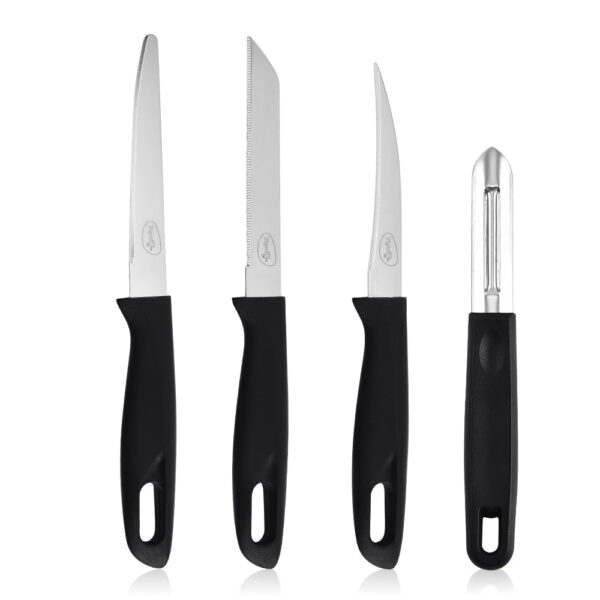 Pigeon by Stovekraft Edge High Grade Stainless Steel 4 Pcs Pigeon by Stovekraft Edge High Grade Stainless Steel 4 Pcs Kitchen Knife Set | Black