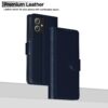 Pikkme Flip Cover Leather Finish | Inside TPU with Card Pockets | Wallet Stand and Shock Proof | Complete Protection Flip Case for Moto G54 5G / G64 5G(Blue)