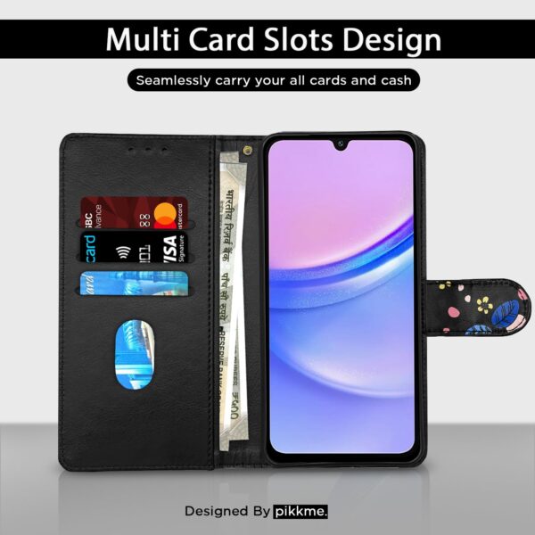 Pikkme-Flip-Cover-for-Girls-Leather-Finish-Inside-TPU-with-Card-Pockets-Wallet-Stand-and-Shock-Proof-Complete-Protection-Flip-Case-for-Samsung-Galaxy-F15-5G-M15-5G-M15-Prime-5GBlack-Flower.jpg Pikkme Flip Cover for Girls Leather Finish |Inside TPU with Card Pockets |Wallet Stand and Shock Proof |Complete Protection Flip Case for Samsung Galaxy F15 5G / M15 5G / M15 Prime 5G(Black Flower)