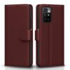 Pikkme Mi Redmi 10 Prime Flip Cover Leather Finish Wallet Back Case for Mi Redmi 10 Prime (Brown)