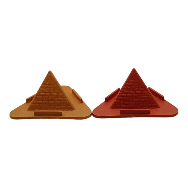 Piramid Tabal Stand for Mobile Triangle Desktop Stand Mobile Universal Piramid Tabal Stand for Mobile Triangle Desktop Stand Mobile Universal Phone Pyramid Shape Holder Desktop Stand (Orange + Red)