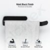 Plantex Space Aluminium Napkin Holder for Wash Basin/Towel Hanger for Bathroom/Napkin Holder in Kitchen/Bathroom Accessories (Black - Powder Coated)