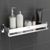 Plantex Stainless Steel Bathroom Shelf Rack/Bathroom Organizer/Wall Shelf for Bathroom Plantex Stainless Steel Bathroom Shelf Rack/Bathroom Organizer/Wall Shelf for Bathroom Accessories Set/Kitchen Stand/Kitchen Shelves & Racks - Chrome (12x5 Inch)