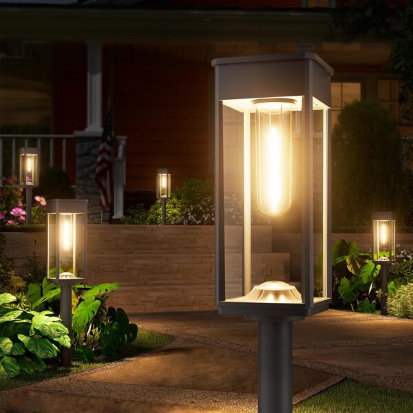 Plastic Bright Solar Pathway Lights Outdoor, 6 Pack IP65 Waterproof Plastic Bright Solar Pathway Lights Outdoor, 6 Pack IP65 Waterproof Solar Garden Lights for Outside Lighting, Yard Path Lawn Walkway Driveway Landscape (Warm White)