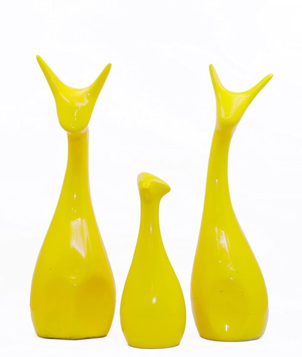 Polyresin Deer Family Showpieces | Home Decor Lucky Deer | Modern showpiece | Decorative Items Living Room | for Home Office Decor Best for Gifting (Set of 3 Deer) CR-805