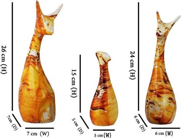 Polyresin Deer Family Showpieces | Home Decor Lucky Deer | Modern showpiece | Decorative Items Living Room | for Home Office Decor Best for Gifting (Set of 3 Deer) modern-106