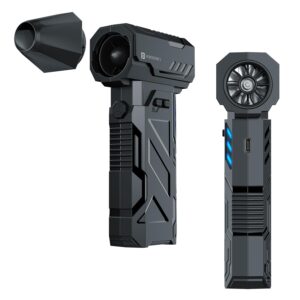 Portronics Tornado, Mini Handheld High Speed Air Duster, Rechargeable Type-C, for Cleaning Computers, Cars, Backyard and Home Appliances, Cordless & Compact, Adjustable Speed, Up to 130000 RPM (Black)