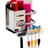 Premium Stainless Steel Toothbrush Stand/Tumbler Holder Multipurpose Bottle Holder Brush Premium Stainless Steel Toothbrush Stand/Tumbler Holder Multipurpose Bottle Holder Brush and Paste Holder for Bathroom Accessories (Classic, Chrome Finish, Pack of 1)