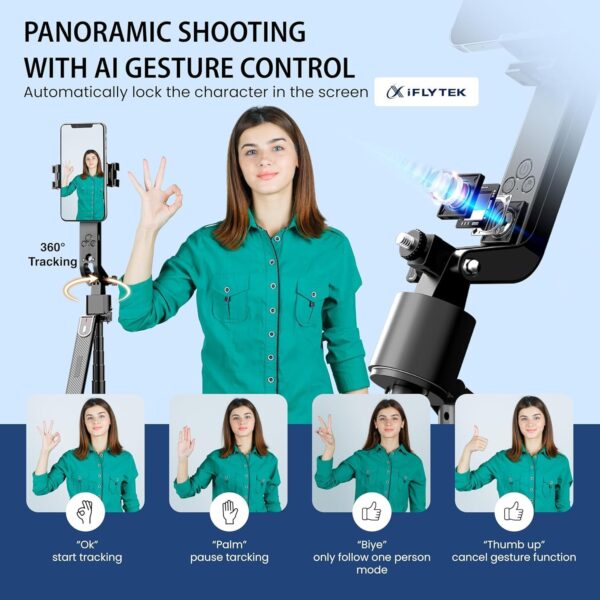 Q185-Auto-Face-Tracking-AI-Gimbal-Selfie-Stick-Tripod-StandDetachable-Bluetooth-Remote-Compatible-for-iPhoneAndroid-Best-for-VloggingPhoto-Shoot-Q185-AUTO-FACE-Tracking-Selfie-Stick.jpg Q185 Auto Face Tracking AI Gimbal Selfie Stick Tripod Stand,Detachable Bluetooth Remote Compatible for iPhone/Android, Best for Vlogging/Photo Shoot (Q185 AUTO FACE Tracking Selfie Stick)