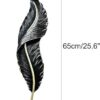 R.K Decor HUB Home Room decore LED Wall Light Sconce lamp Leave Leaf/Feather Mounted Modern Decorative Light Lamp for Living Room,Wall Decoration 2ft (Black)