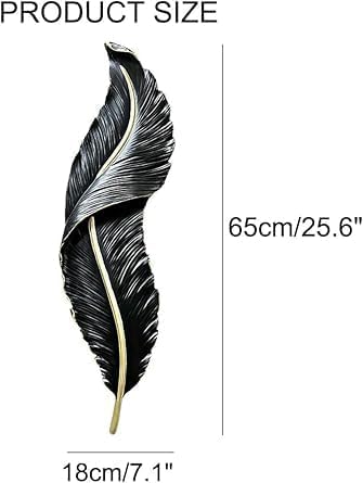 R.K Decor HUB Home Room decore LED Wall Light Sconce lamp Leave Leaf/Feather Mounted Modern Decorative Light Lamp for Living Room,Wall Decoration 2ft (Black)