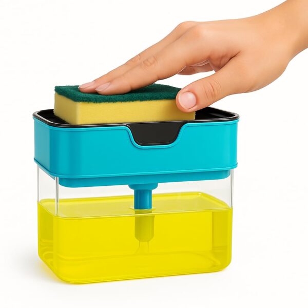 REIKI-2-in-1-Soap-Dispenser-for-Kitchen-Accessories-Dishwasher-Liquid-Holder-Liquid-Dispenser-Pump-400-ML-with-Sponge-Holder-Kitchen-Sink-Accessories-Items.jpg REIKI 2 in 1 Soap Dispenser for Kitchen Accessories Dishwasher Liquid Holder Liquid Dispenser Pump 400 ML with Sponge Holder Kitchen Sink Accessories Items