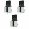 Radha Govind Wall Mounted Smartphone Holder (Pack of 3) | Mobile & Remote Storage Case with Strong Adhesive Strips, Charging Port Design, Viewing Angle, Multi-Purpose Wall Stand for Phones, White