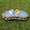 Resin Miniature Pond with 2 Ducks, Garden Decor, Doll House Resin Miniature Pond with 2 Ducks, Garden Decor, Doll House Accessories, Miniature Garden Decoration Blue Pond