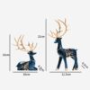 Resin Reindeer Figurine Ornament Craft Knick Knack Statue Sitting Standing Deer Home Decor for Living Room Office Bookshelf Desk Indoor Decorations|Home & Garden|Home Décor|Figurines